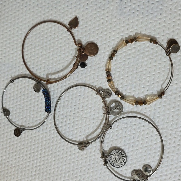 5 ALEX AND ANI Bracelets One Is A Mermaid Special Stones - Picture 1 of 11